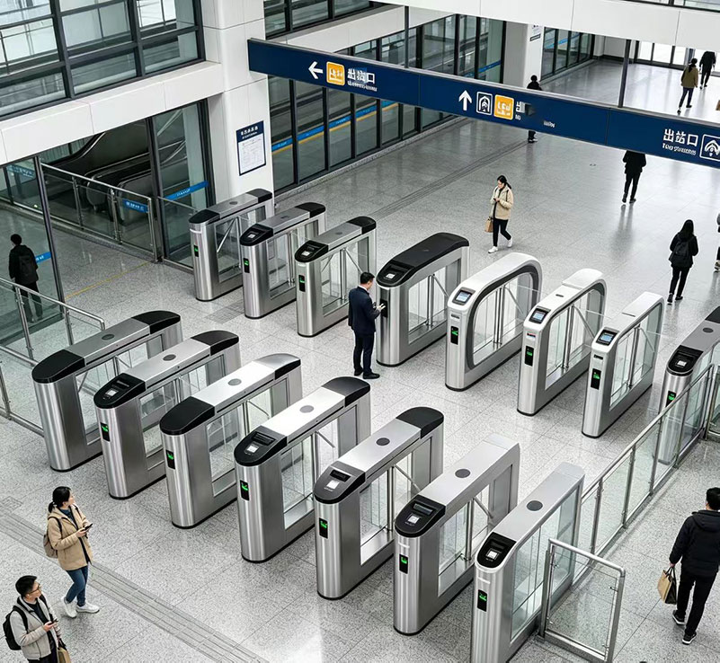 Metro Entrance and Exit Barrier Tripod Turnstiles Gate Metro entrance and exit barrier tripod turnstiles gate